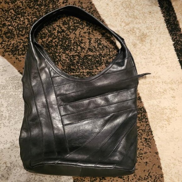 Latico Black Leather Hobo Bag - Picture 2 of 12